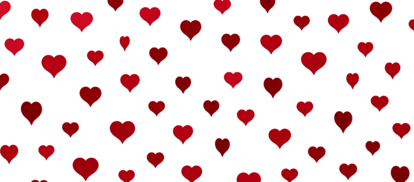 realistic isolated heart confetti on the transparent background for decoration and covering. Concept of Happy Valentine's Day, wedding and anniversary