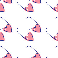 Single hand drawn element of glasses pattern. Elements for greeting cards, posters, stickers and seasonal design. 