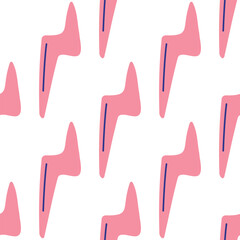 Single hand drawn element of lightnings pattern. Elements for greeting cards, posters, stickers and seasonal design. 