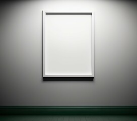 An empty frame is seen in the dim lighting of an art gallery. Generative AI