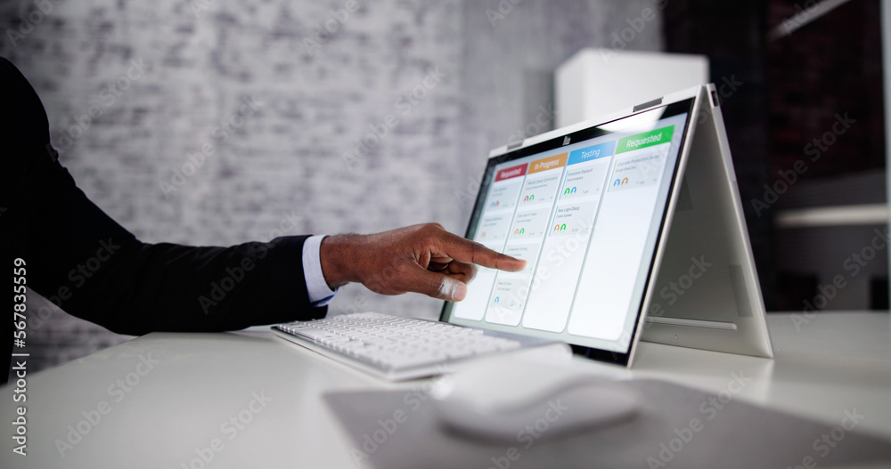 Poster Kanban Project Schedule Management Software App