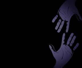 Silhouette of hands