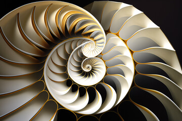 A Computer-generated image of internal details of sea shell for background use. 