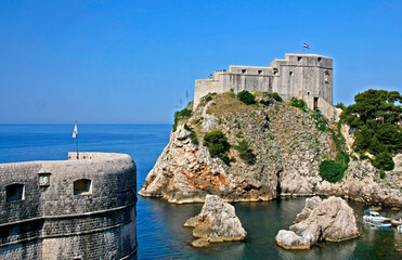 Festung Lovrijenac in der Altstadt von Dubrovnik - obrazy, fototapety, plakaty