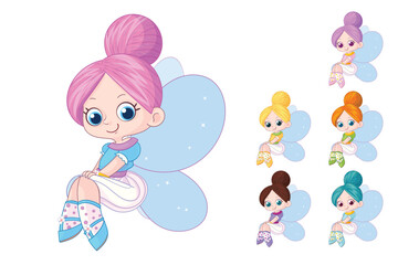 cute fairy sitting