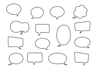Set of speech bubbles. Cartoon. Vector Illustration