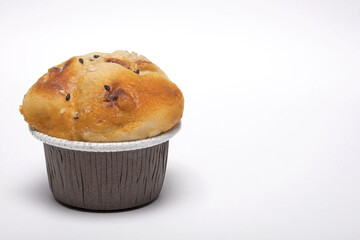 Muffins on a white background