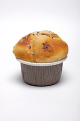 Muffins on a white background