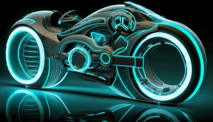 3d rendered illustration of a light cycle 