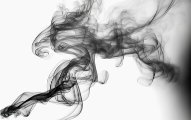 isolated smoke on a white background. Generative AI