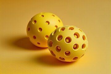 yellow perforated pickleball balls, ai