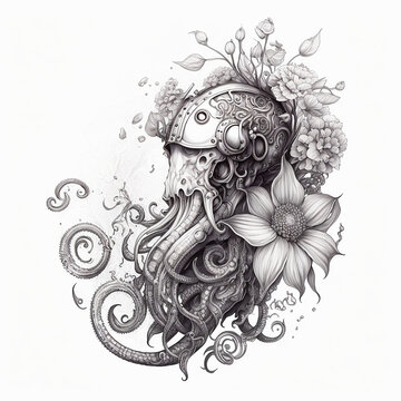 Octopus Tattoo Images – Browse 10,644 Stock Photos, Vectors, and Video