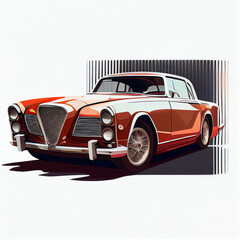 Obraz na płótnie Canvas Straty luksusowy samochód wygenerowany przez IA