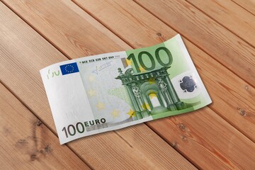 Money banknotes bill on wooden desk