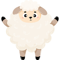 Cute playful sheep