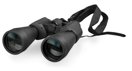 Fototapeta Black binoculars isolated over white background obraz