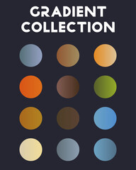Set of bright gradients 2023. Vector illustration