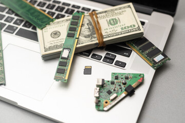 Circuit of main board hardware computer electronic, e-waste.