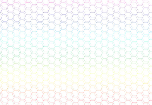 Geometric abstract background with hexagons. Molecule structure and bond. Science, technology and medical concept. High quality photo