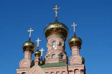 Fototapeta na wymiar Church of Icon of Mother of God, Goloseevsky Hermitage, Kyiv, Ukraine