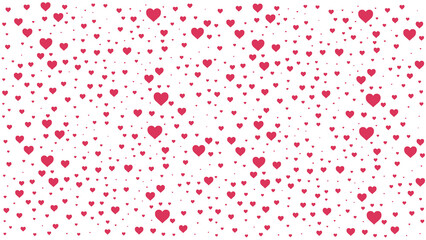 Hearts Wall. Different sizes red hearts , PNG format illustration with alpha channel.
