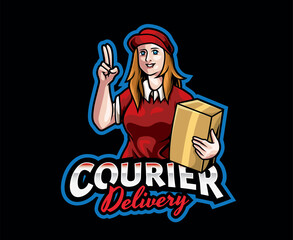 Courier Mascot Logo Design