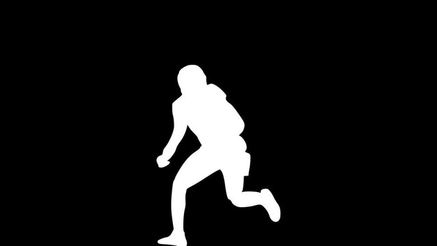 American Football Player Silhouette 3