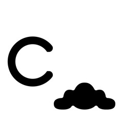 c lowercase cloud letter alphabet