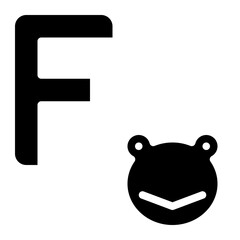 f capital letter alphabet frog