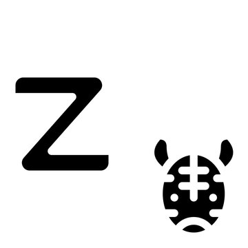 z lowercase zibra letter alphabet