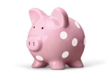 Cute small pink piggy bank