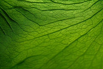 Fototapeta premium Green leaf texture - in detail