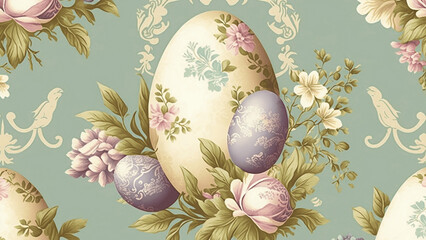 Fototapeta na wymiar Beautiful Vintage Easter Background and Wallpaper