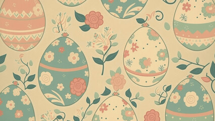 Beautiful Vintage Easter Background and Wallpaper