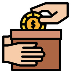 donation charity money help coin