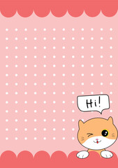Kawaii cat kitten - adorable writing sheet printable
