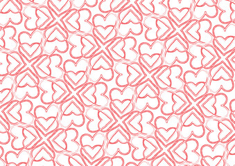Valentines day background with heart pattern, ideal for vector illustration, Wallpaper, flyers, postcards, web template, invitation, posters, brochure, banners.