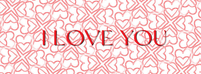 Valentines day background with heart pattern, ideal for vector illustration, Wallpaper, flyers, postcards, web template, invitation, posters, brochure, banners.