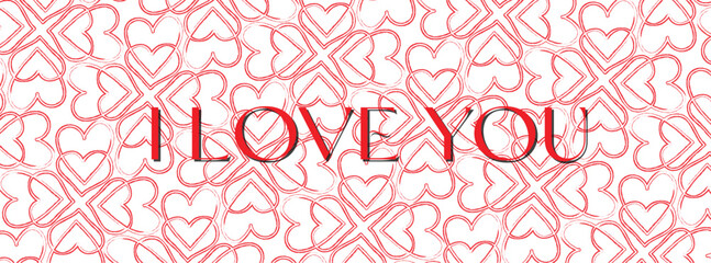 Valentines day background with heart pattern, ideal for vector illustration, Wallpaper, flyers, postcards, web template, invitation, posters, brochure, banners.