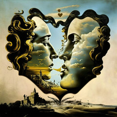 Painting By Salvador Dali love