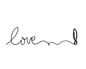 Calligraphic inscription of word 