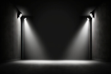 a dim space with a light background. Generative AI