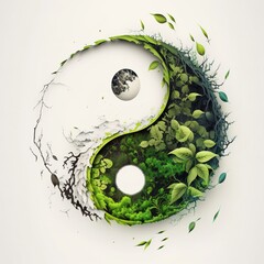Yin Yang Nature Sign, Generative AI