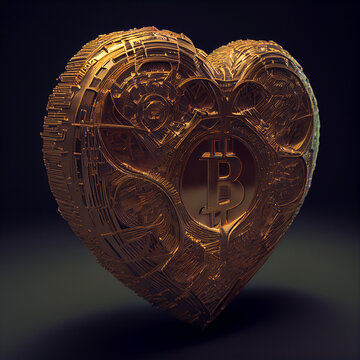 heartshaped bitcoin, heart shape, for valentine's day