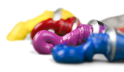 paint tubesDifferent colored paint tubes paintings