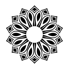 Abstract Decorative Geometric Radial Circle Pattern.