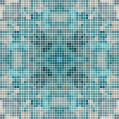Mediterranean mosaic seamless pattern design.