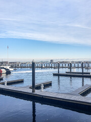 Fototapeta premium pier on the ocean in boston