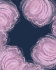 frame in floral style pattern