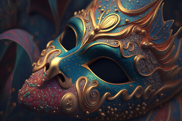 Fototapeta premium venetian carnival mask Generative AI